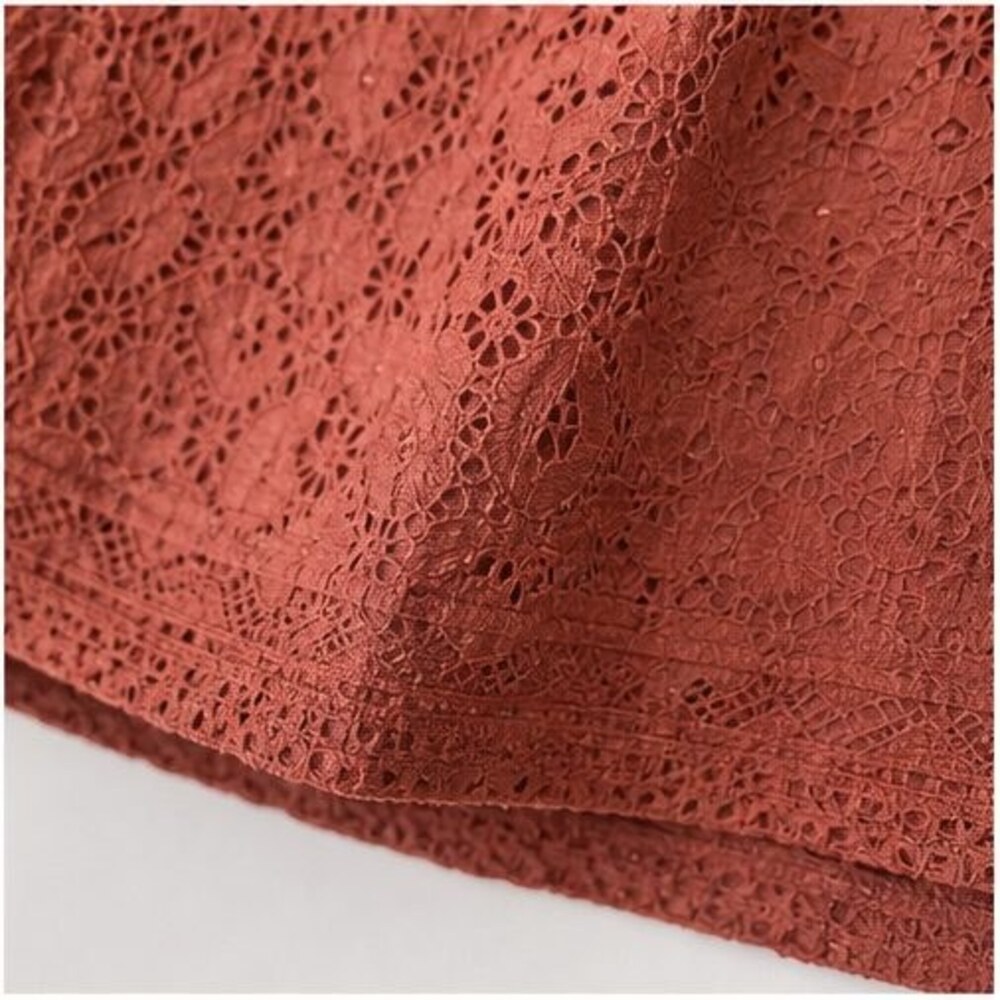 Rust Peplum Top - Picture 6 of 6